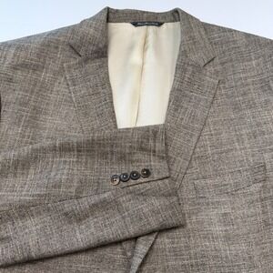 Vintage Jack Victor Sport Coat Blazer 46L Golden Brown Bamboo Viscose Two Button